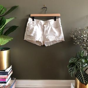 Current/Elliot Distressed Boyfriend Jean Shorts